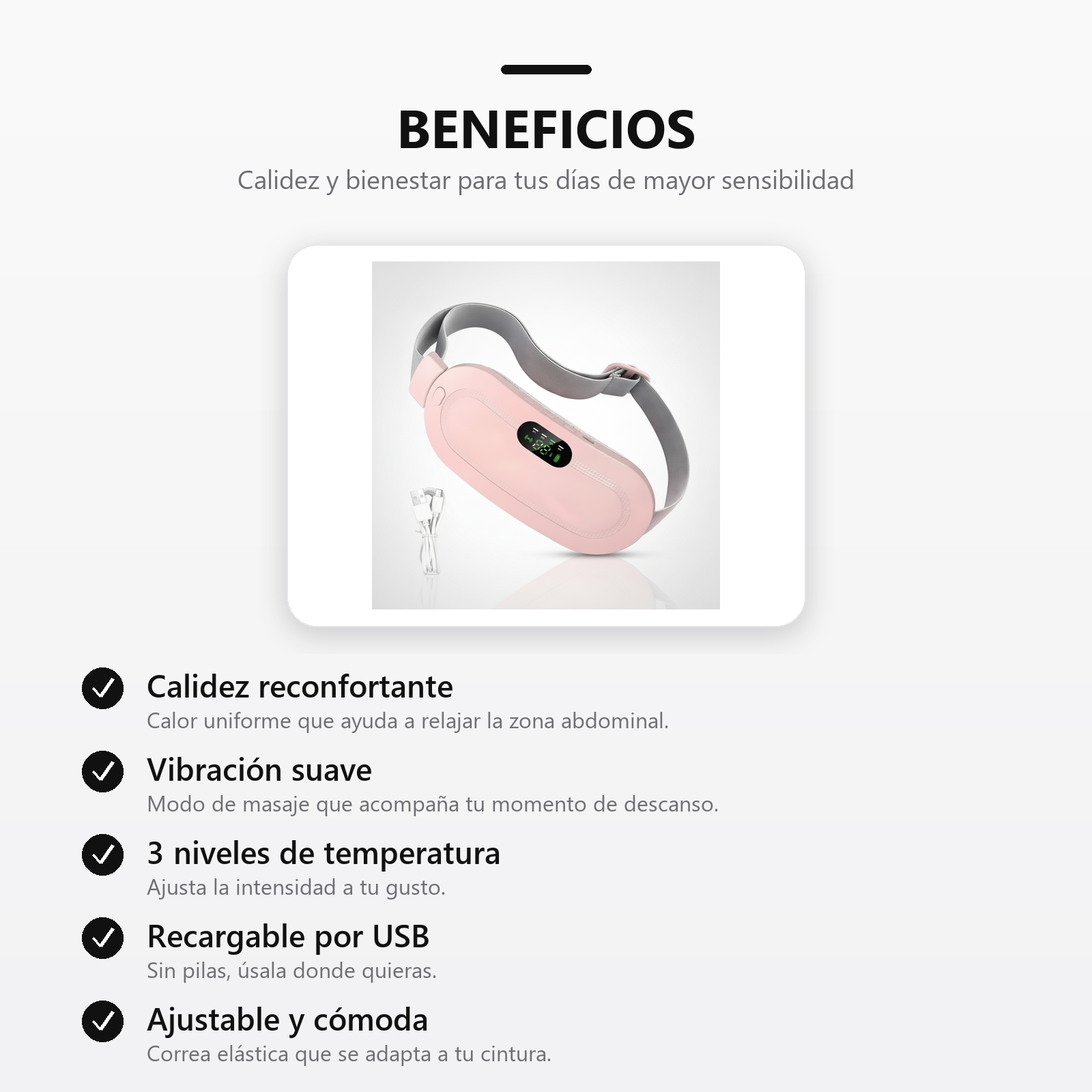 Almohadilla termica banda para colicos - beneficios