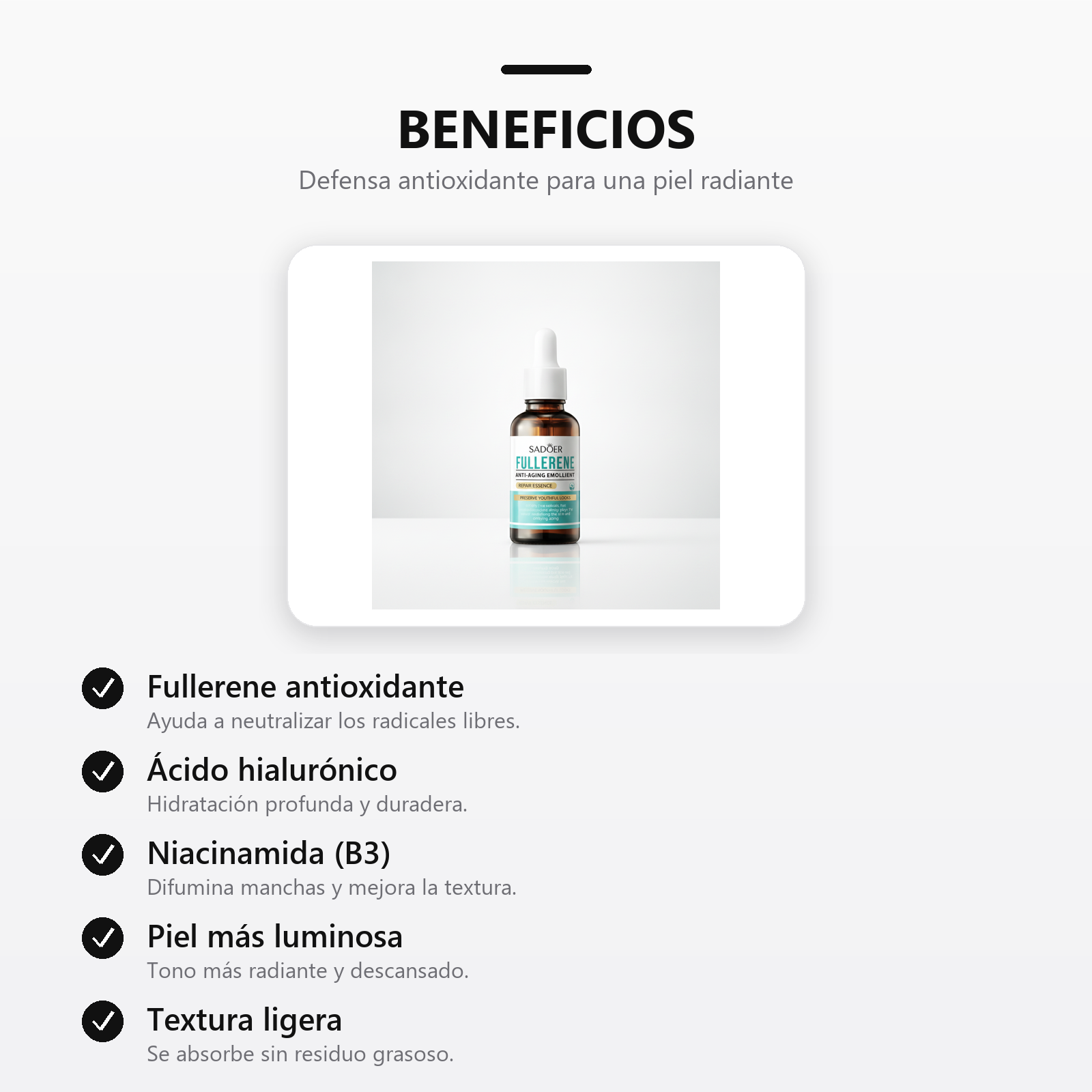Serum Antioxidante Avanzado beneficios