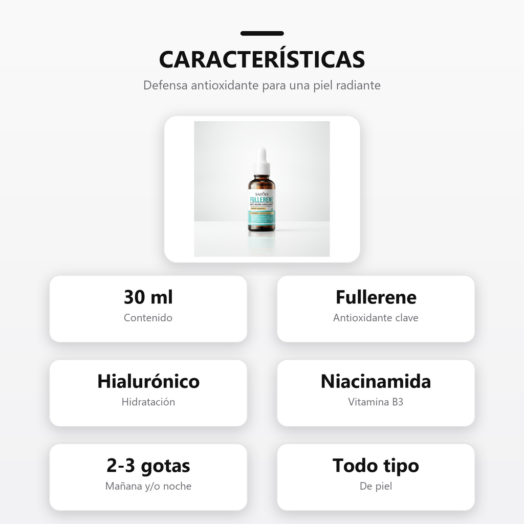 Serum Antioxidante Avanzado caracteristicas