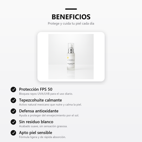 Bloqueador Tepezcohuite FPS 50 beneficios