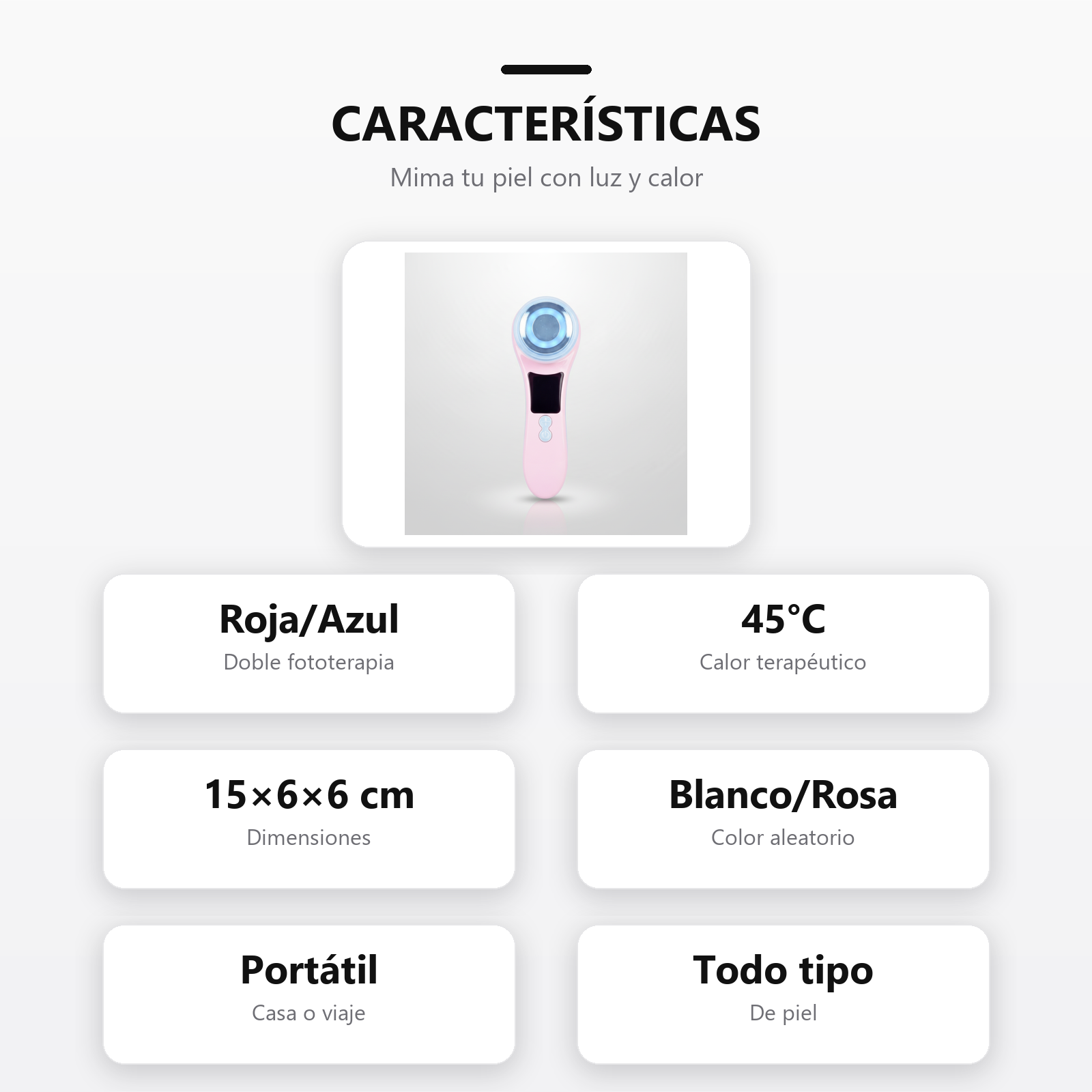 Masajeador de Fotones caracteristicas