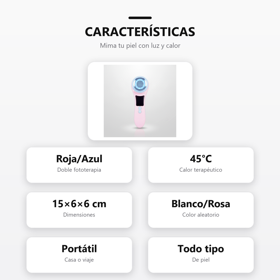 Masajeador de Fotones caracteristicas