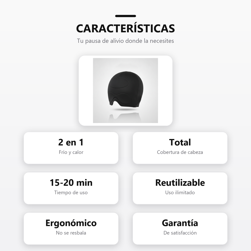Gorro Terapeutico Migrana caracteristicas