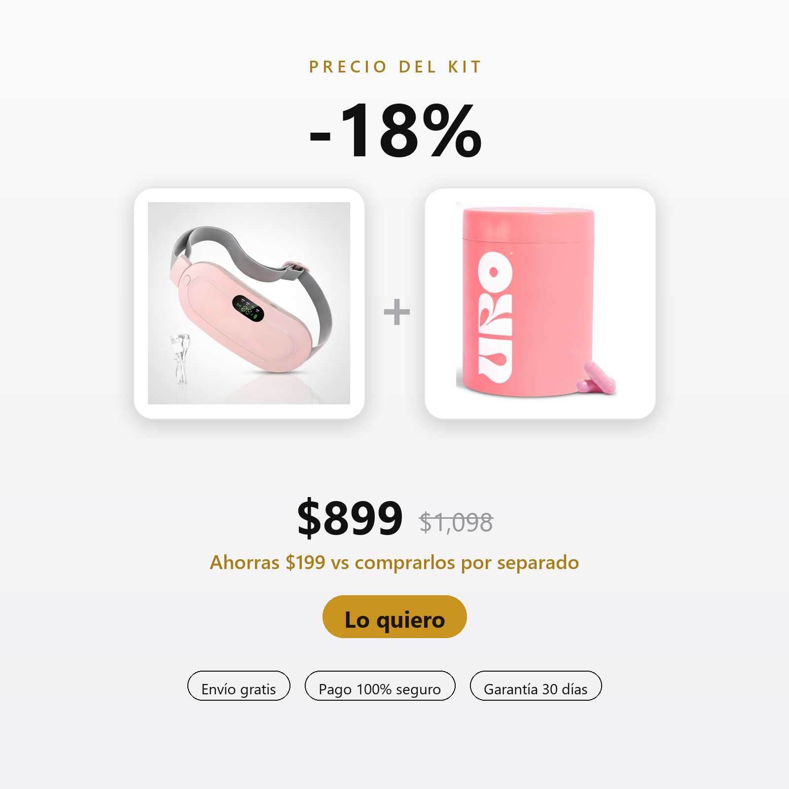 Oferta kit 899 pesos ahorra 199 envio gratis
