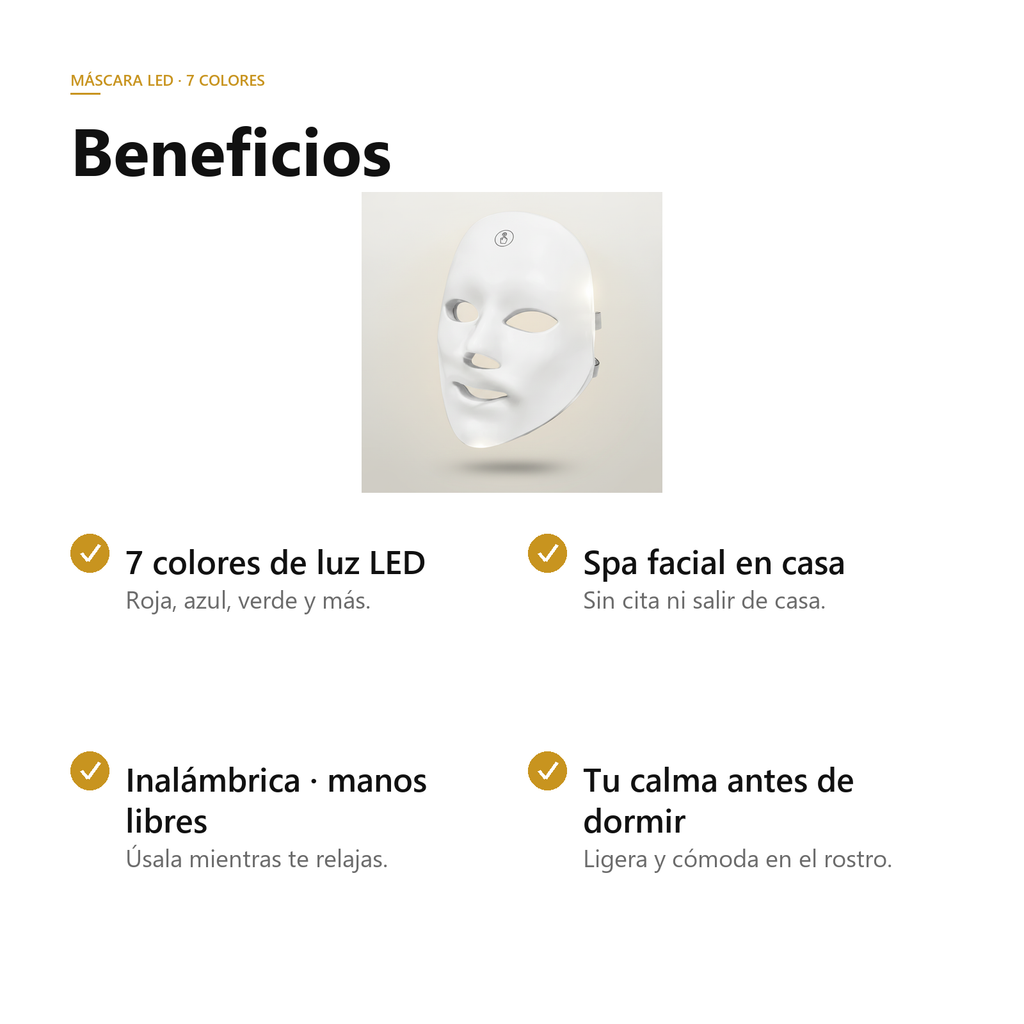 Beneficios de la mascara LED facial