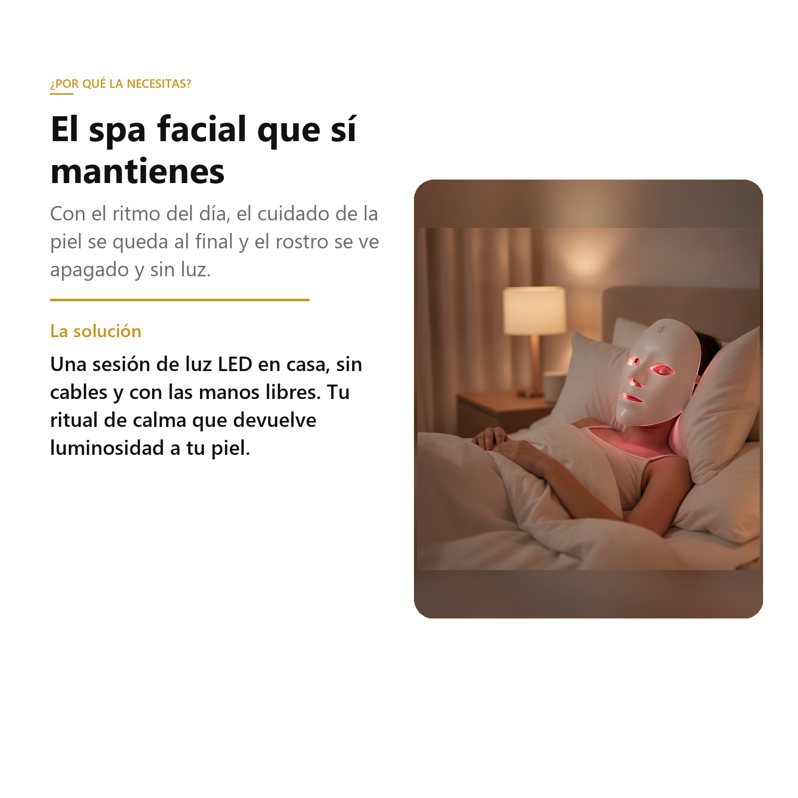 Que problema soluciona la mascara LED facial