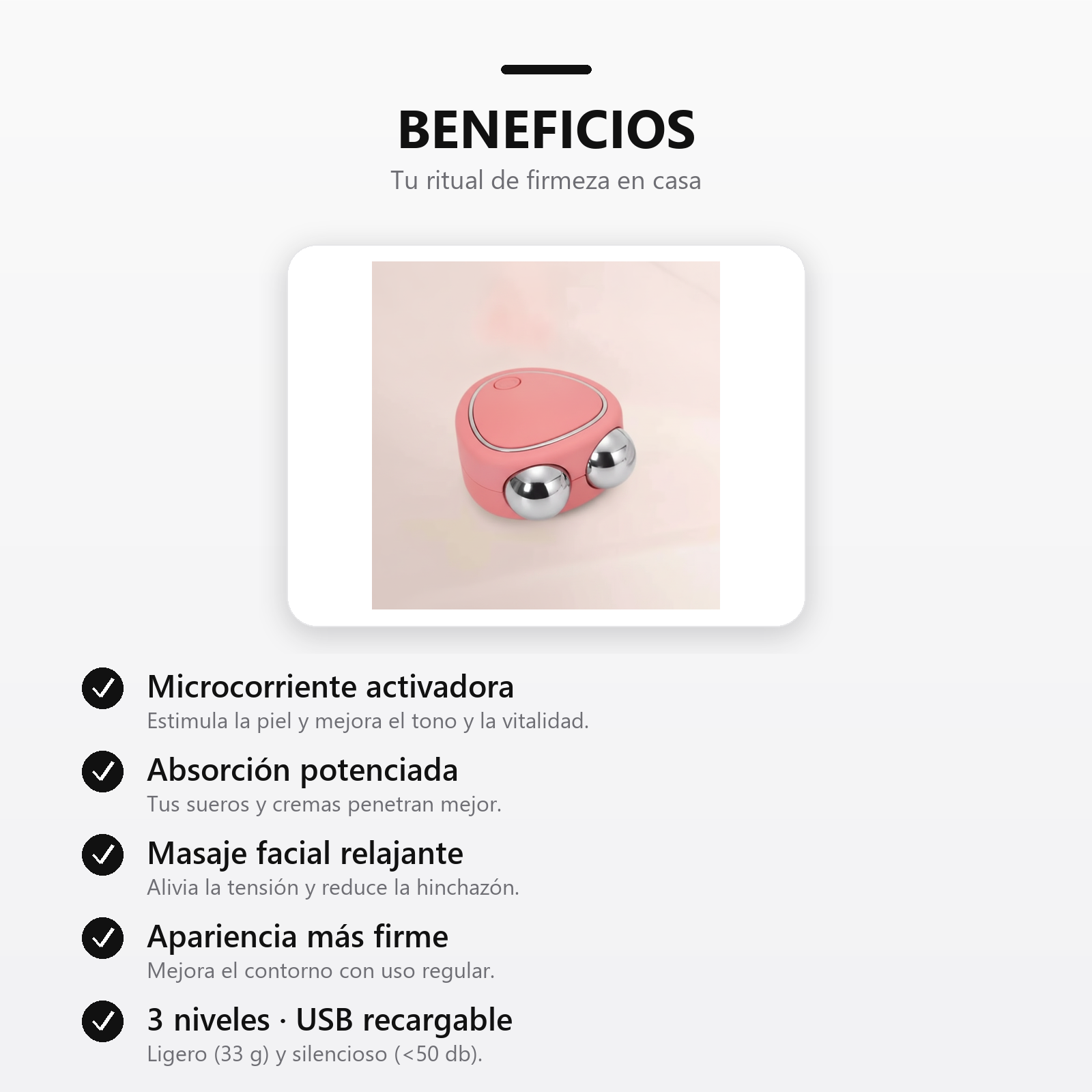 Masajeador Facial Microcorriente beneficios