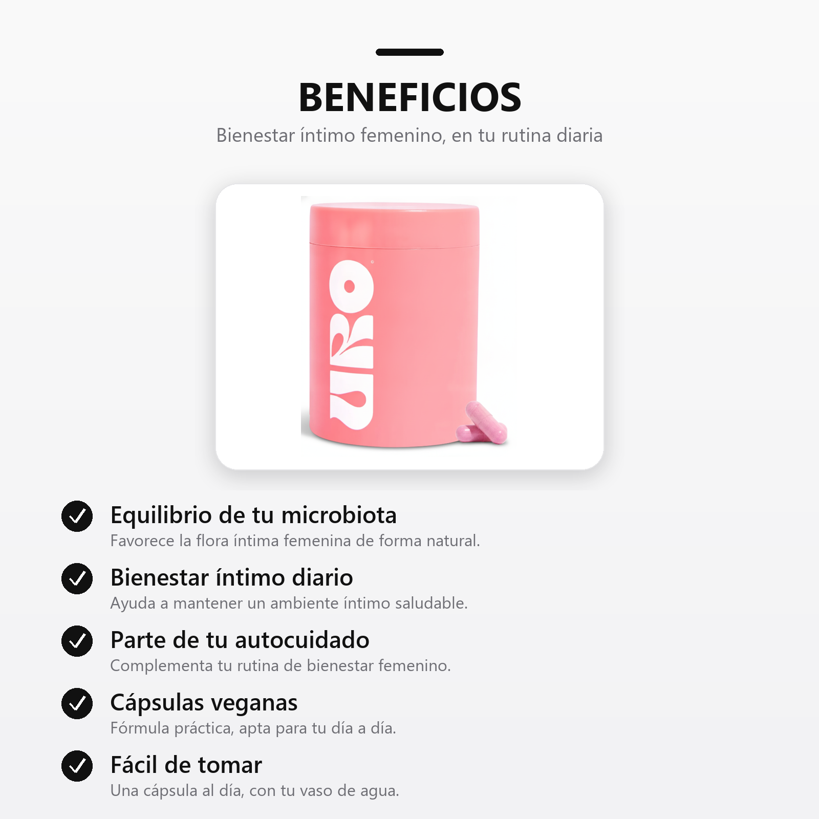 Beneficios probioticos URO equilibrio de la microbiota femenina