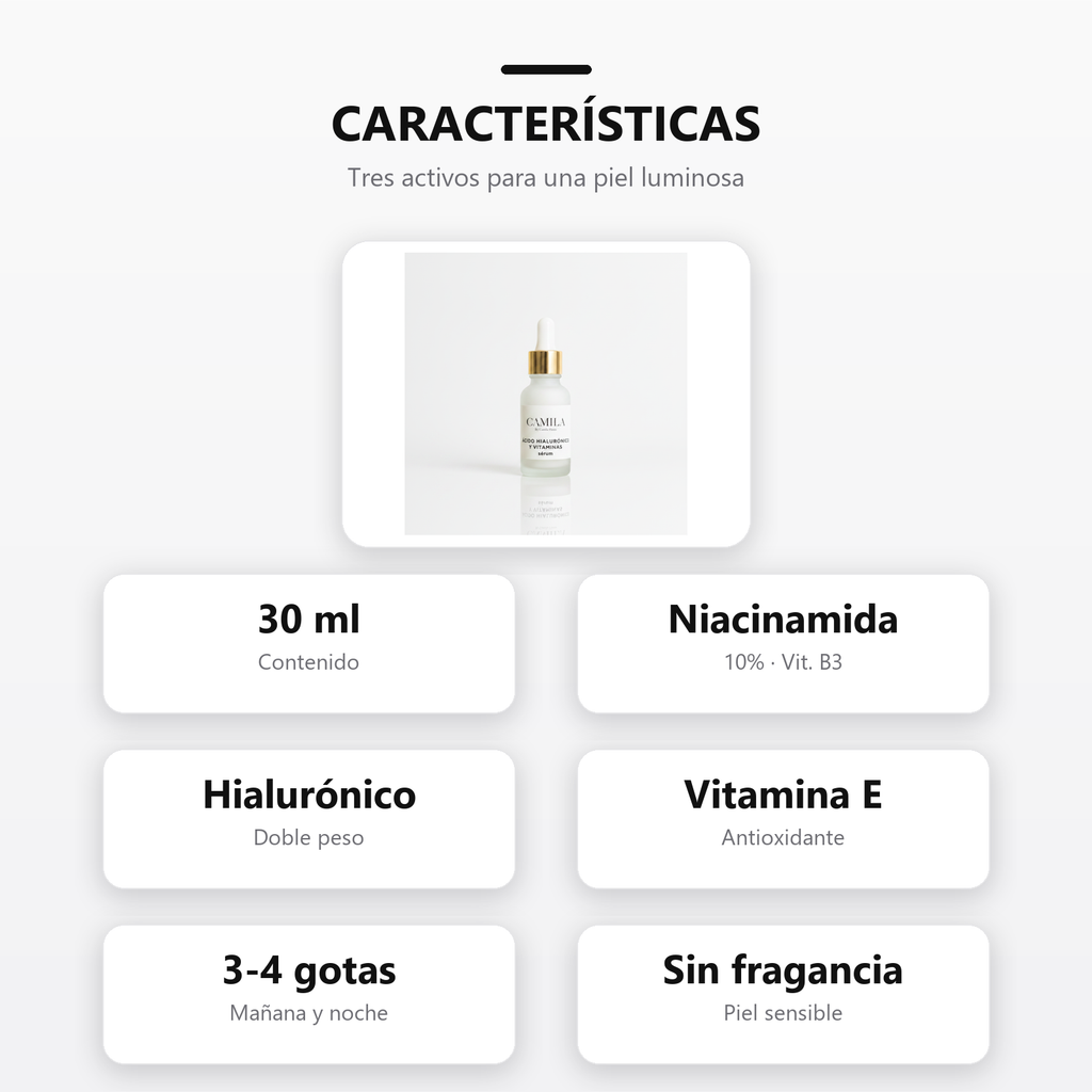 Serum de Vitamina B3 caracteristicas