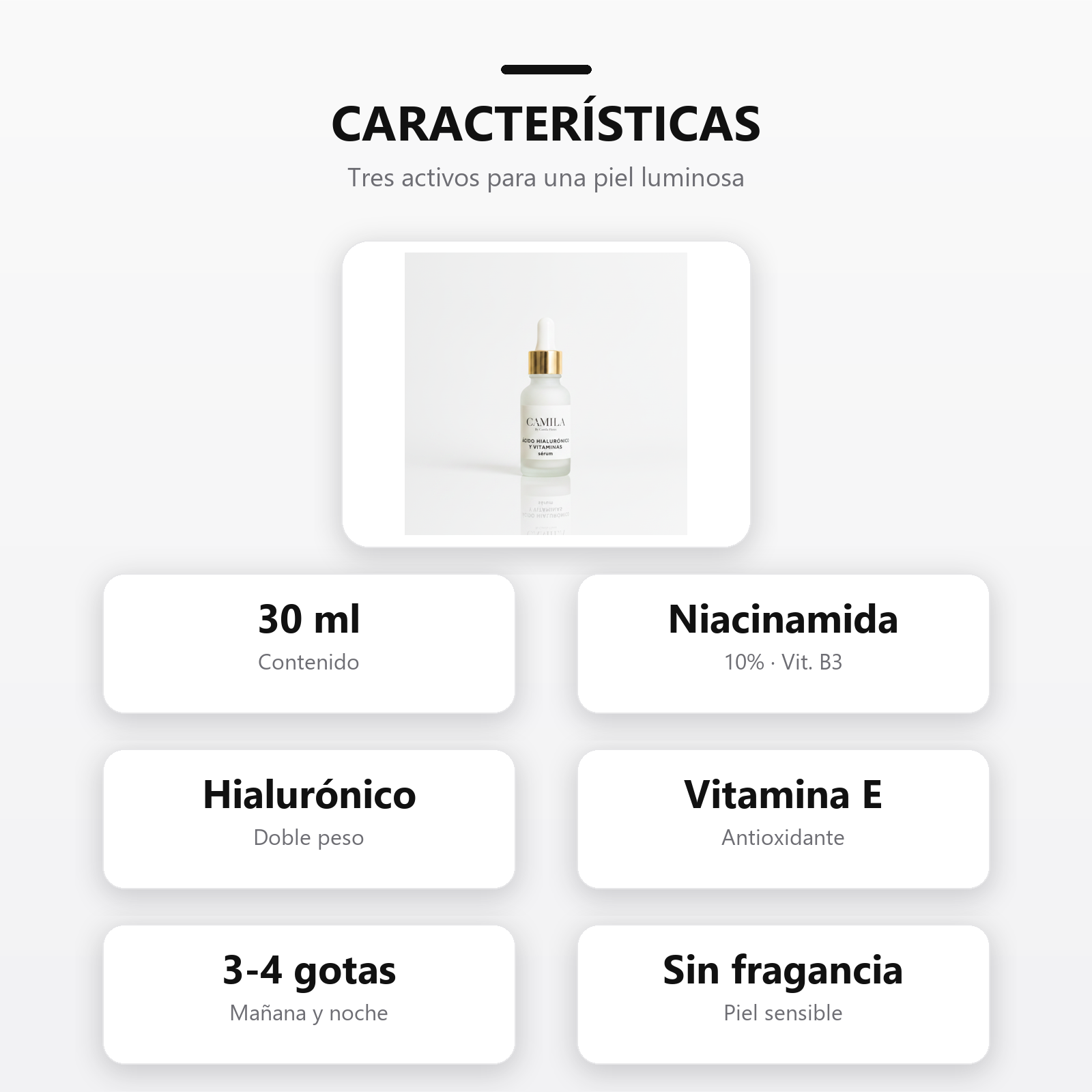 Serum de Vitamina B3 caracteristicas